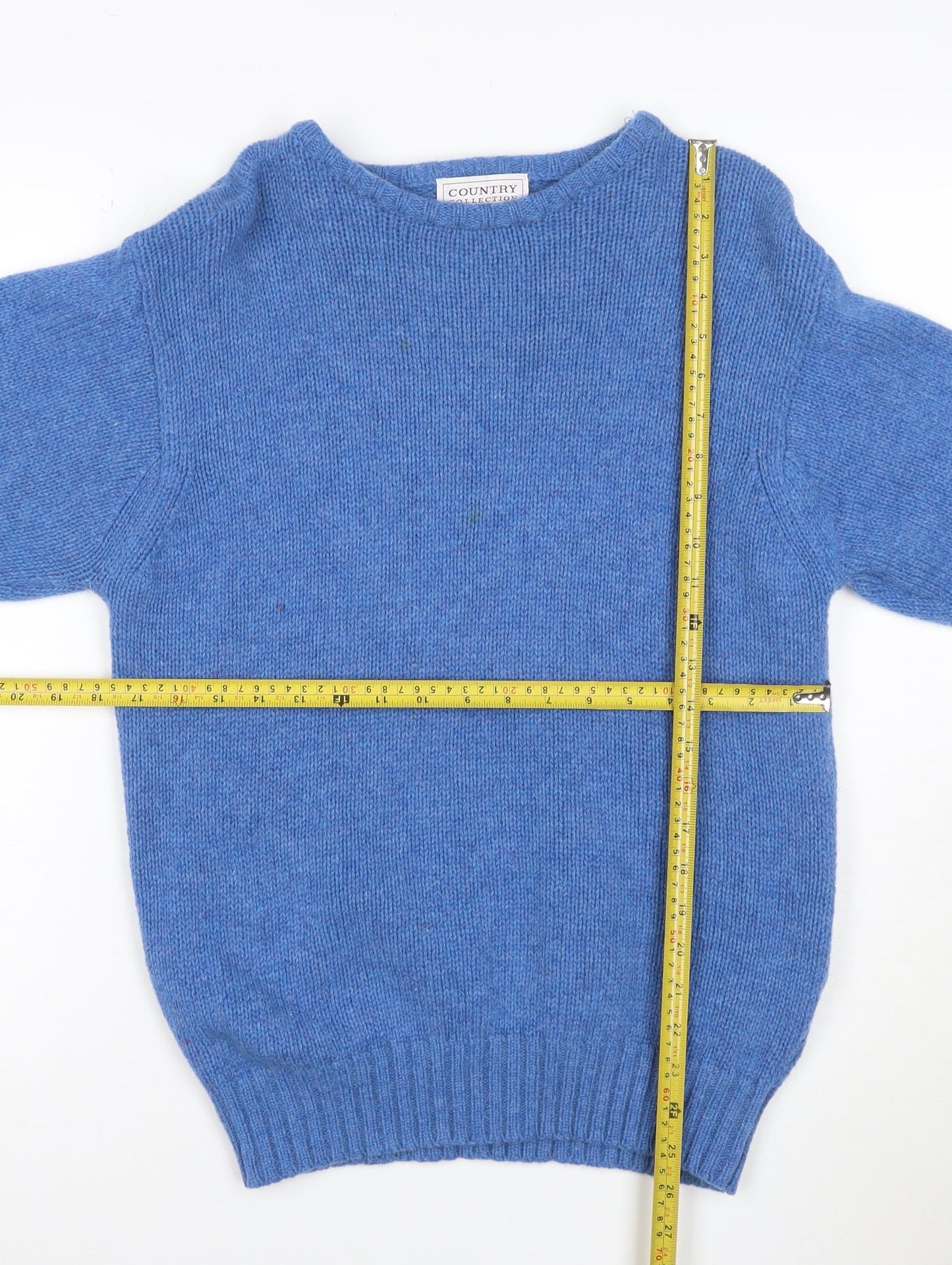 Country Collection Women's Blue Wool Pullover Jumper M