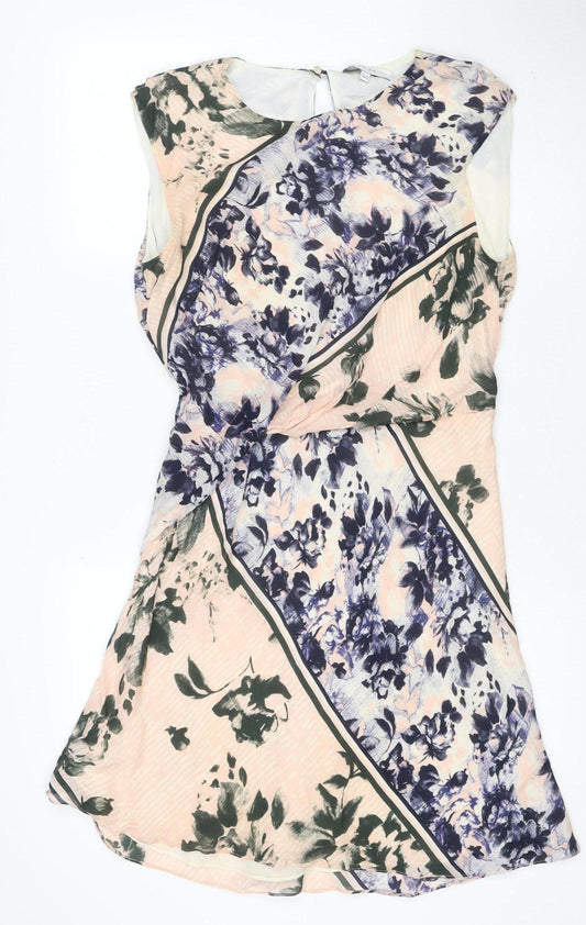 Reiss Women's Multicoloured Floral Sheath Dress Size 12