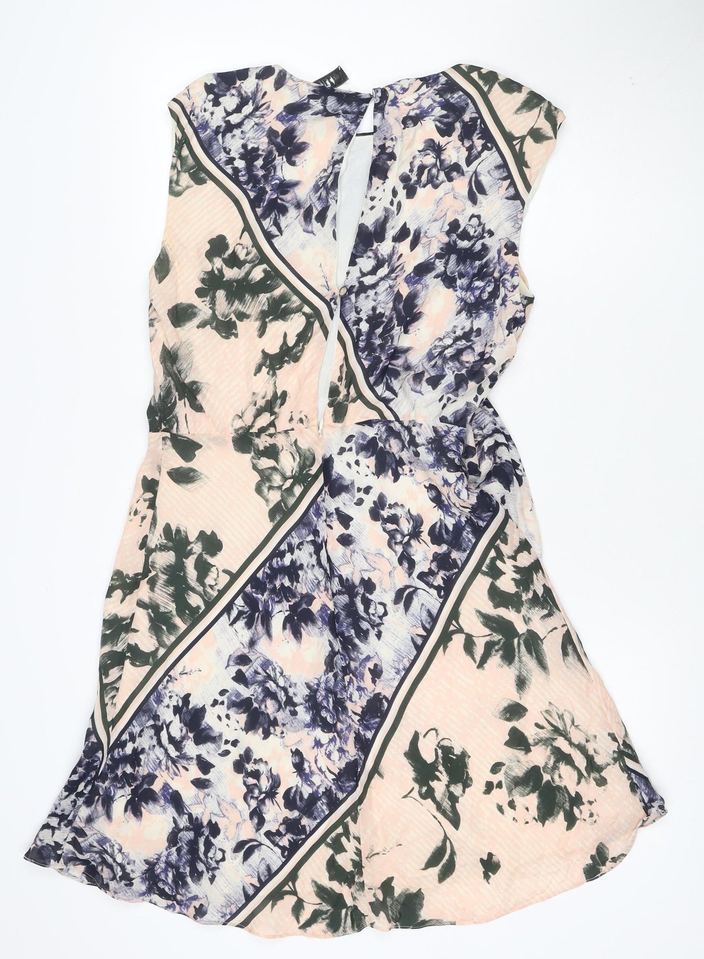 Reiss Women's Multicoloured Floral Sheath Dress Size 12