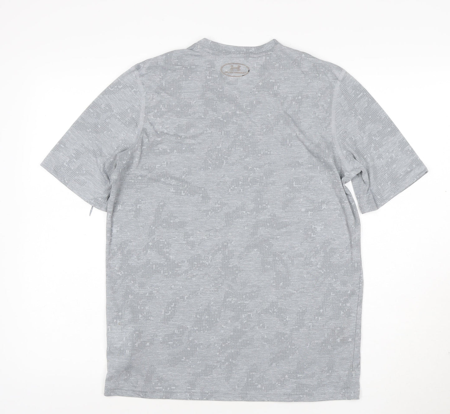 Under Armour Boys Grey Camouflage V-Neck Performance T-Shirt Size S