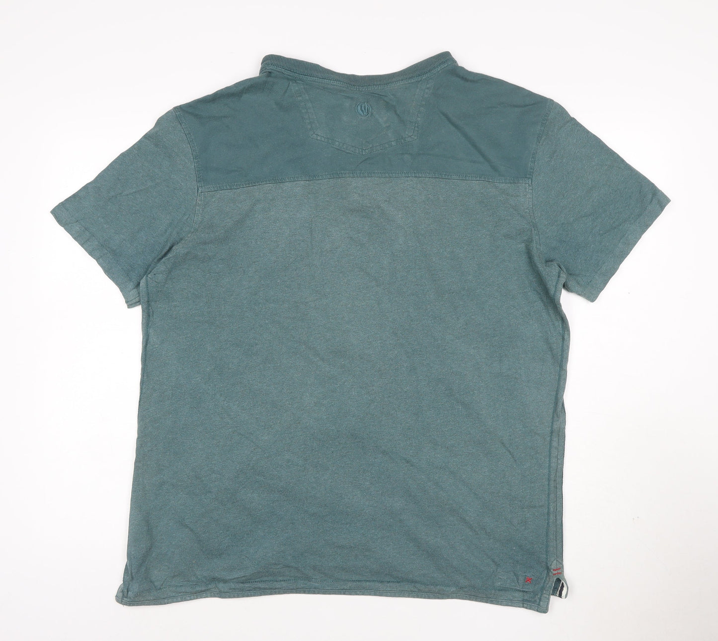 Fat Face Men’s Green Cotton Polo Shirt Size L Short Sleeve