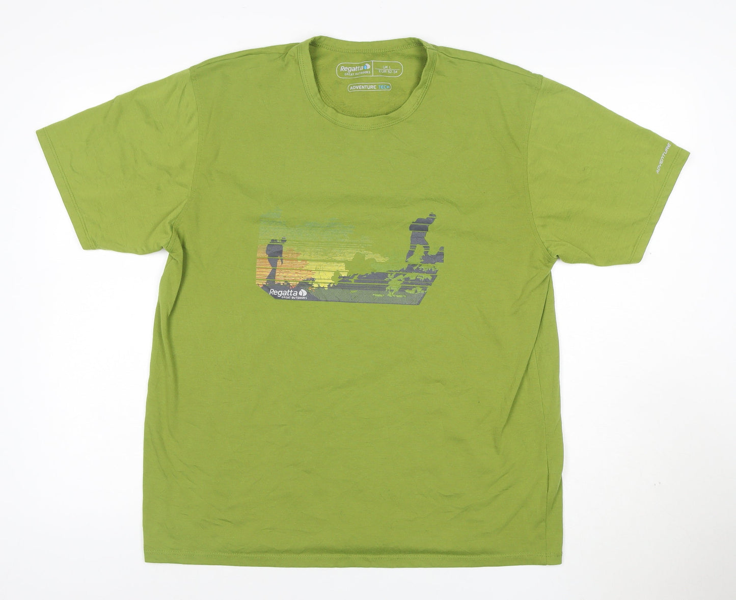 Regatta Men’s Green Adventure Tech Outdoor Graphic T-Shirt Size L