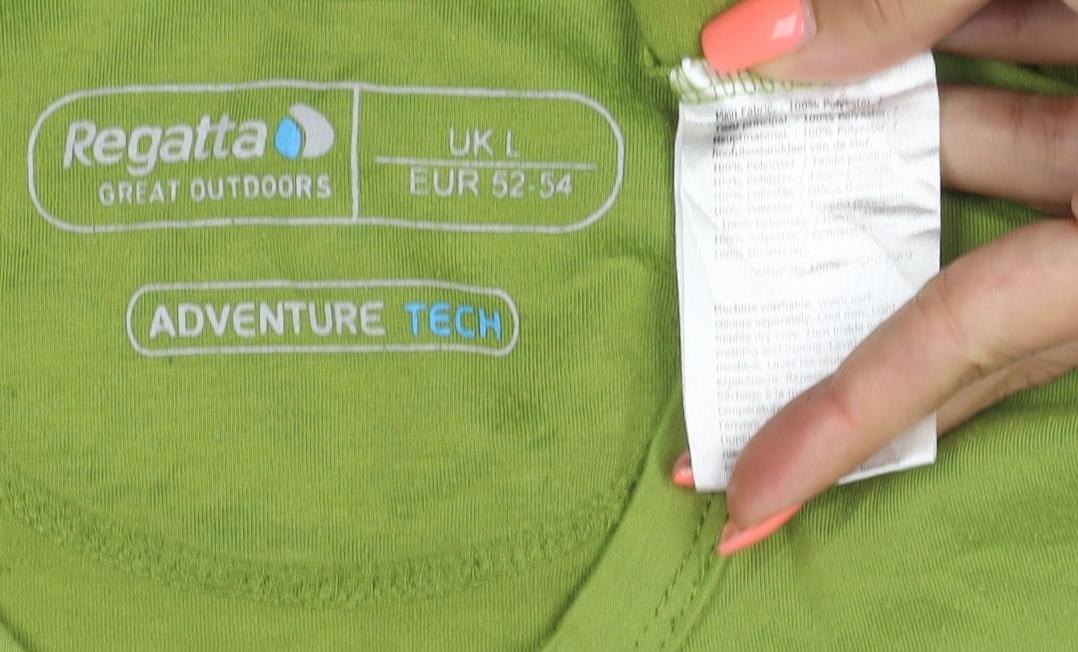 Regatta Men’s Green Adventure Tech Outdoor Graphic T-Shirt Size L