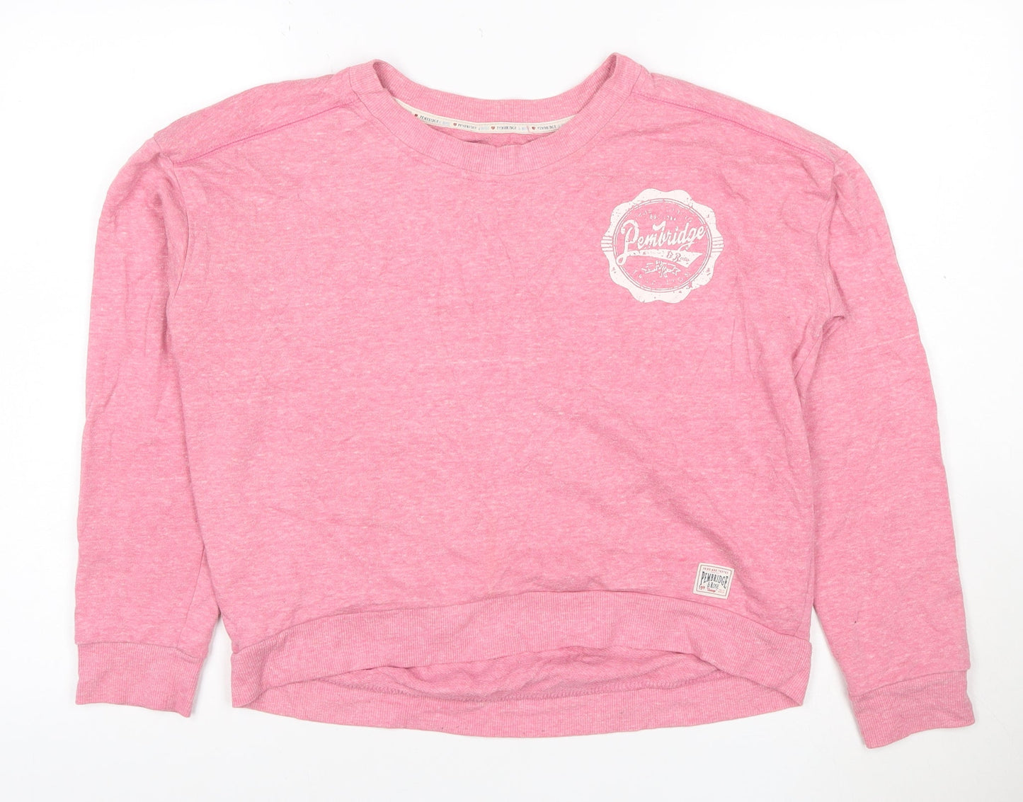 Penbridge and Rose Women's Pink Cotton Jersey Long Sleeve T-Shirt Size 14