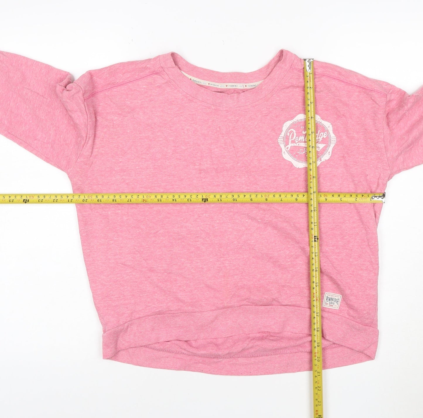 Penbridge and Rose Women's Pink Cotton Jersey Long Sleeve T-Shirt Size 14