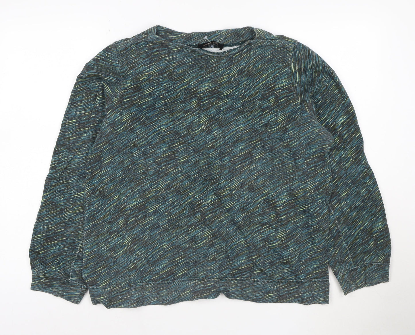 Jaeger Women’s Multicoloured Cotton Pullover Sweatshirt Size M