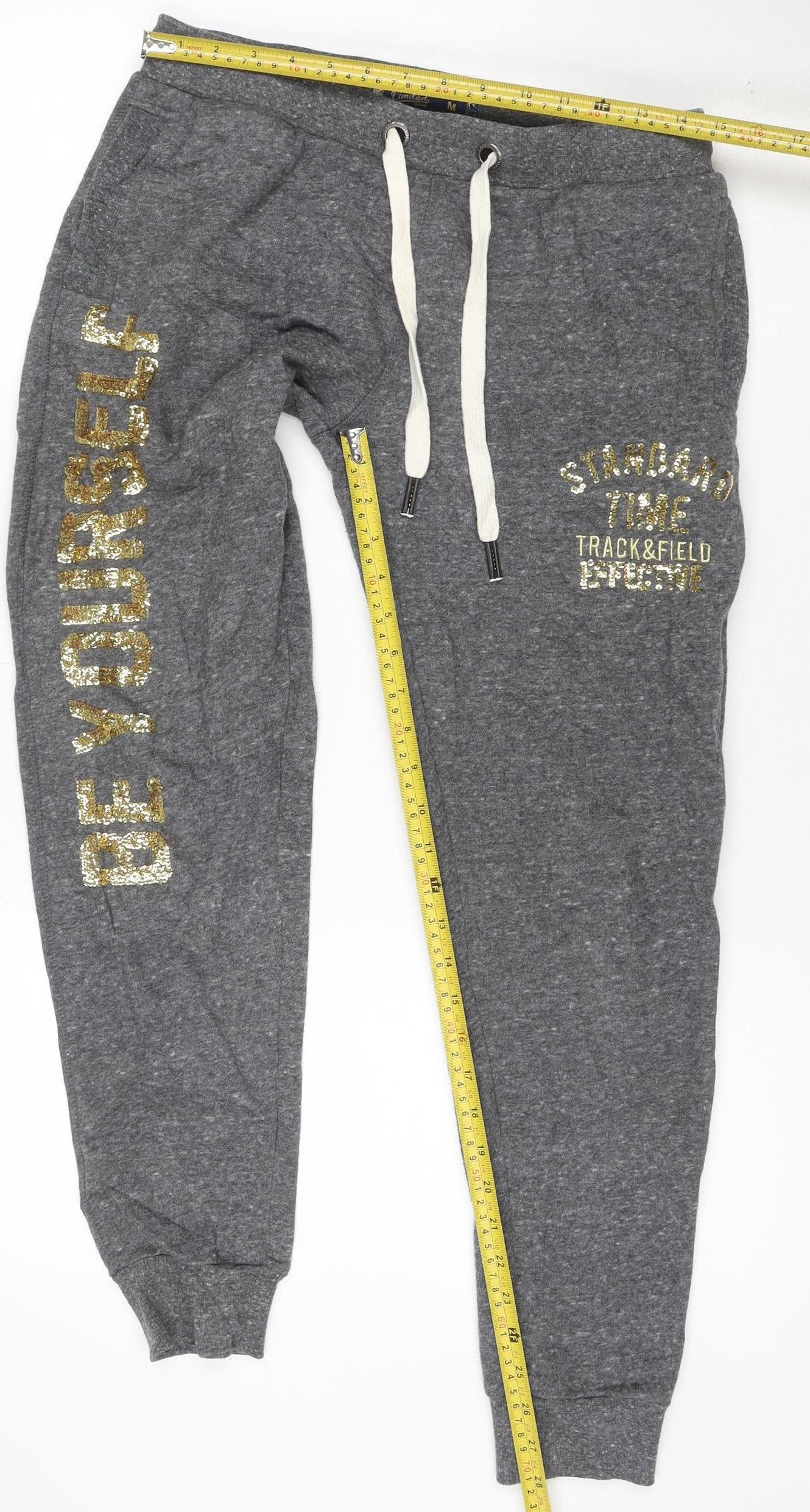 Limited Edition Women Grey Jogger Sweatpants Size 12 Regular Fit