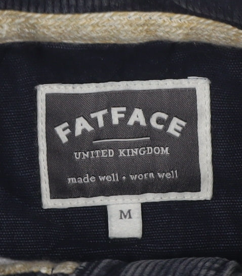 FatFace Men's Blue 1/4 Zip Cotton Henley Sweatshirt Size M