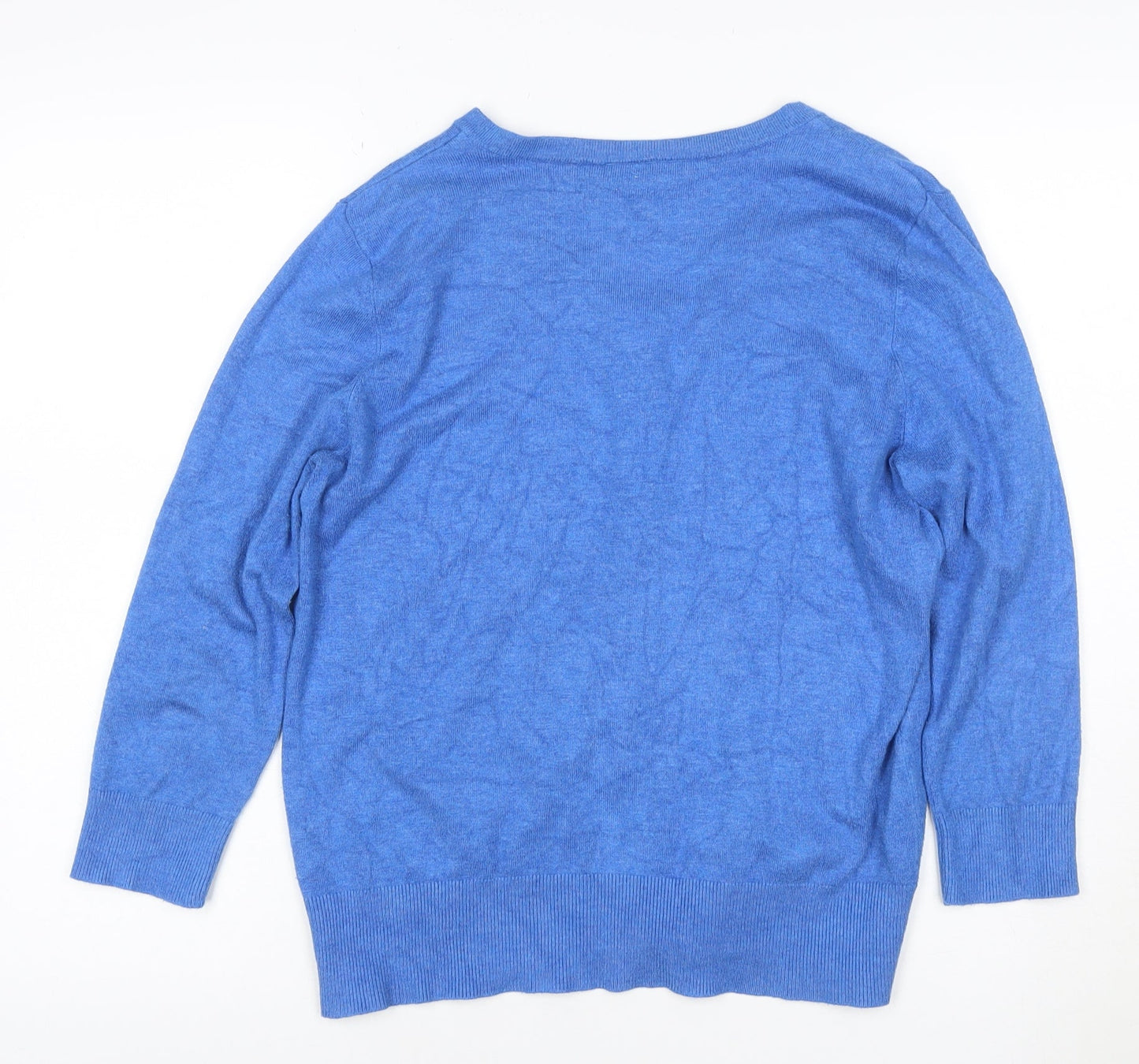 Wallis Womens Blue Size 14 Lightweight Knit Cardigan