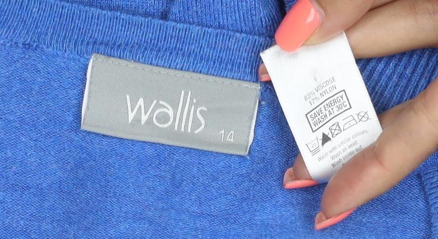 Wallis Womens Blue Size 14 Lightweight Knit Cardigan