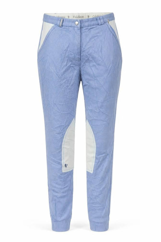 Caldene Womens Blue Cotton Blend Riding Trousers UK 12