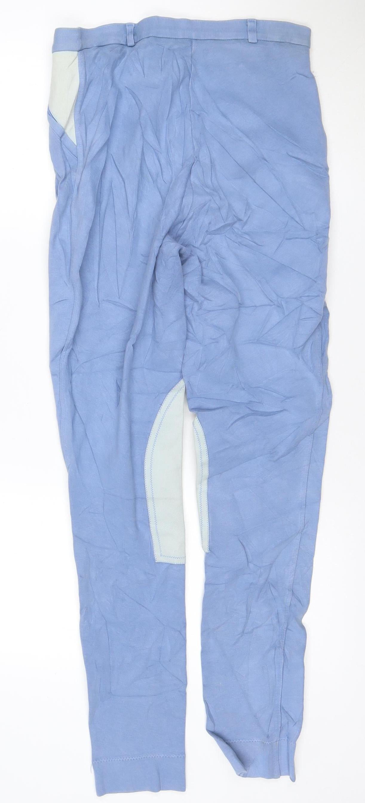 Caldene Womens Blue Cotton Blend Riding Trousers UK 12