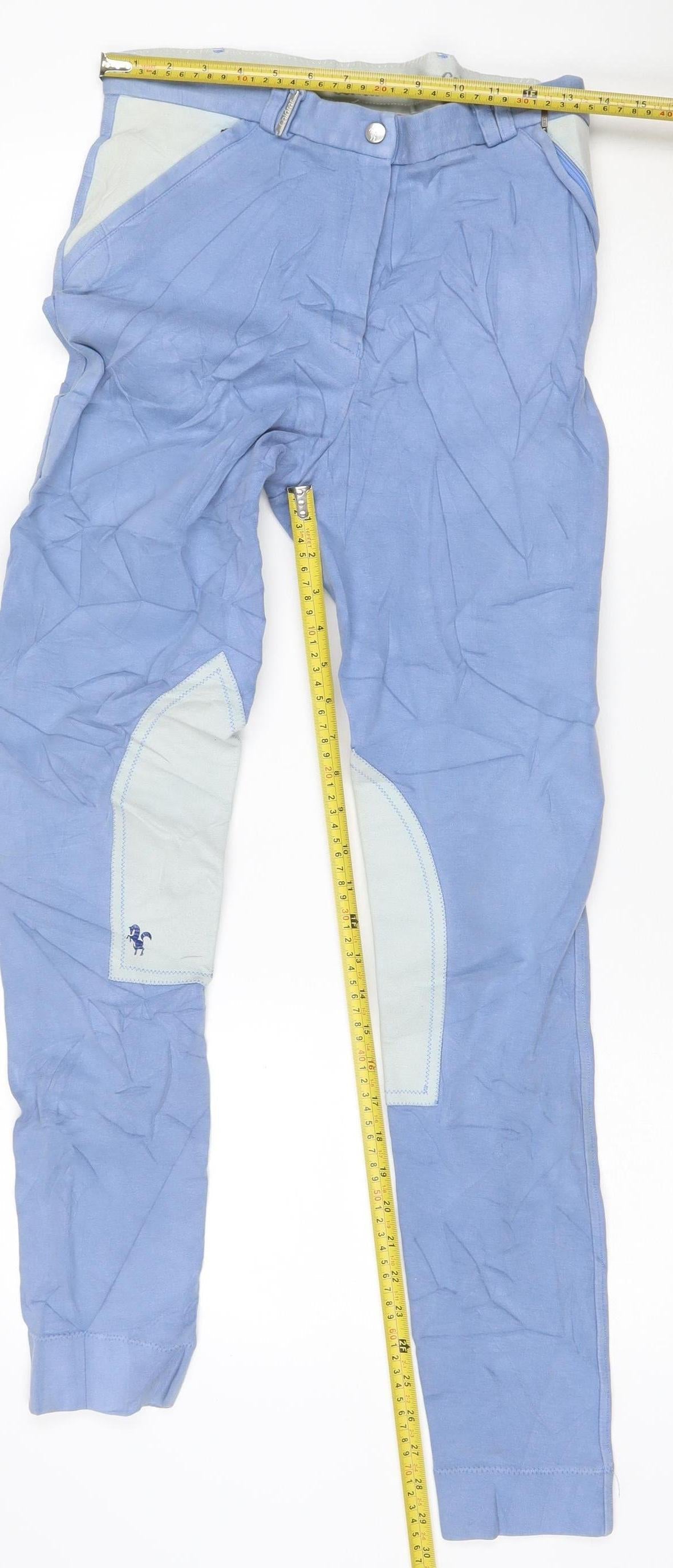 Caldene Womens Blue Cotton Blend Riding Trousers UK 12