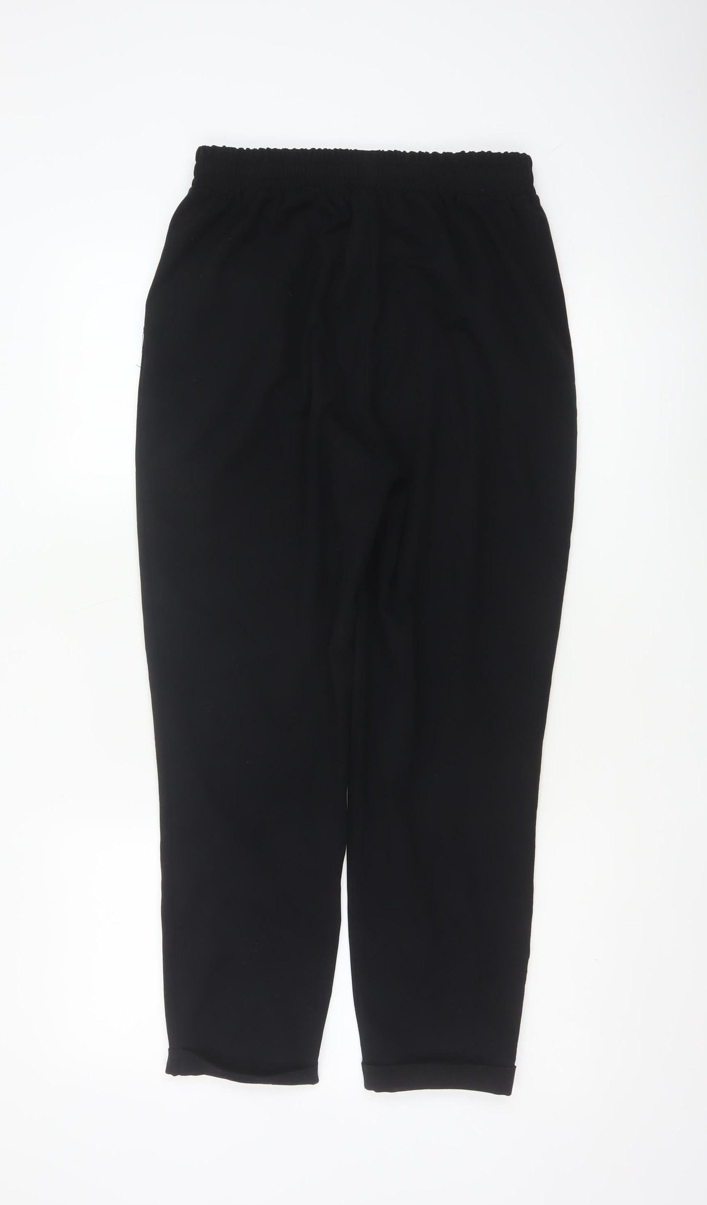Stradivarius Women’s Black Tapered Elastic Waist Trousers Size S