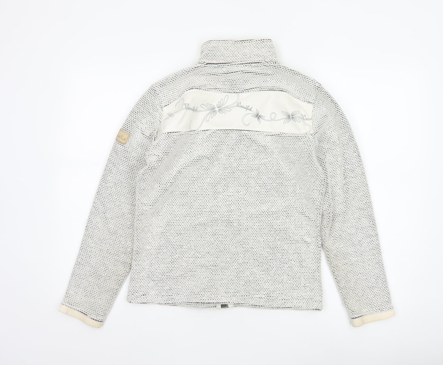 Weird Fish Women's Grey Cotton Blend Full Zip Jacket Size S