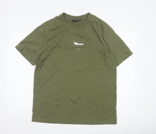 Afends Men’s Green Recycled Cotton Graphic T-Shirt Size L