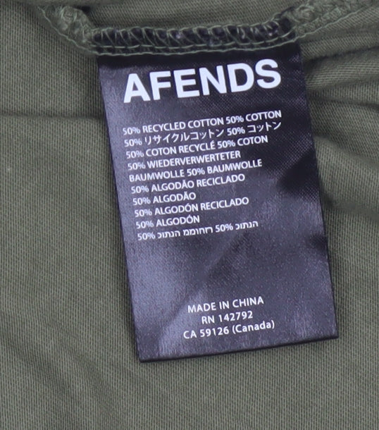 Afends Men’s Green Recycled Cotton Graphic T-Shirt Size L