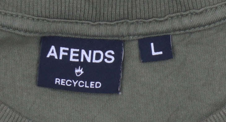 Afends Men’s Green Recycled Cotton Graphic T-Shirt Size L