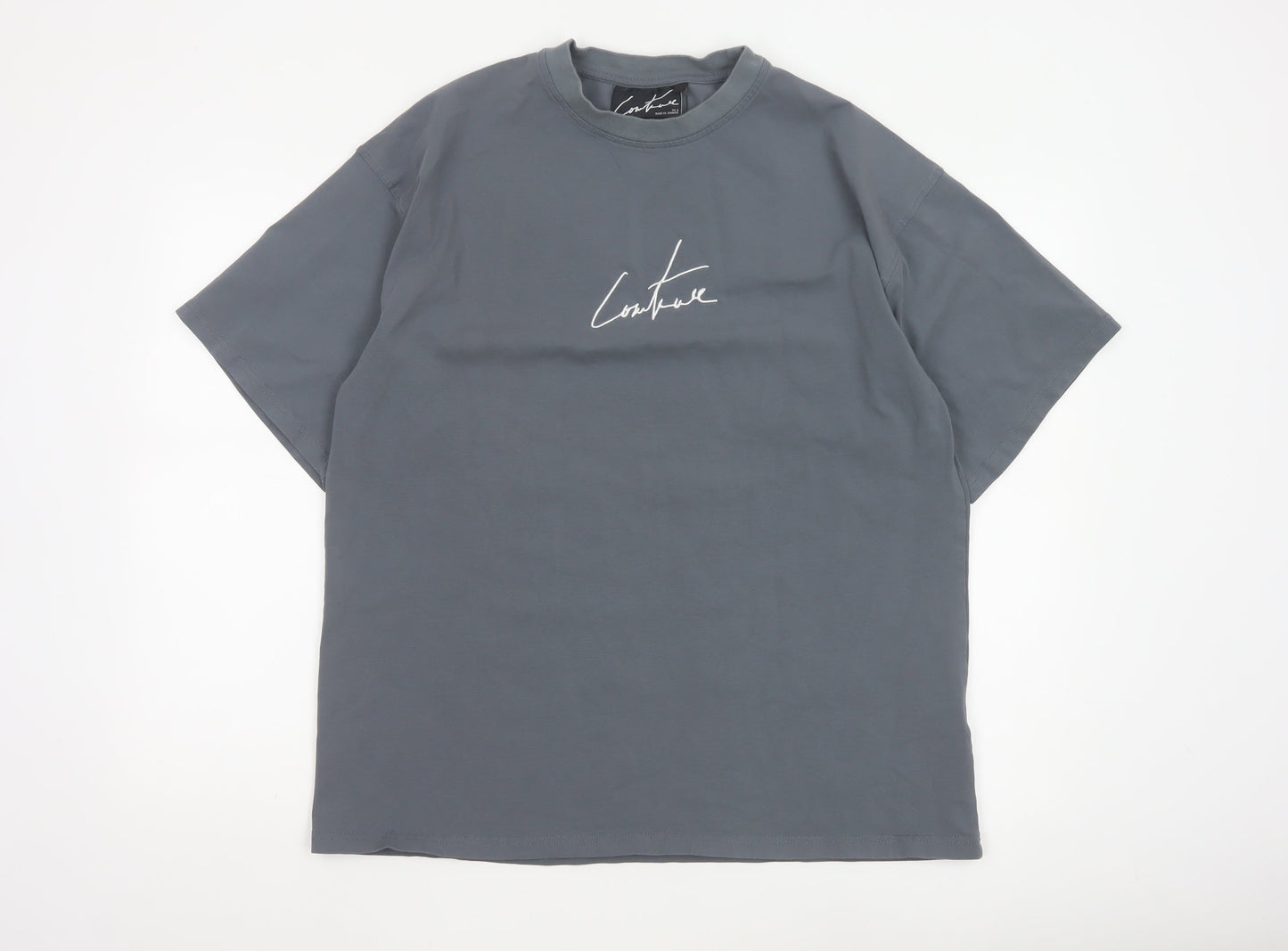 The Couture Club Women's Grey Relaxed Fit T-Shirt UK 8
