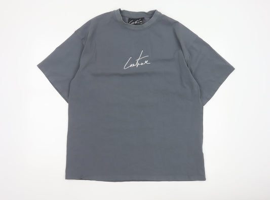 The Couture Club Women's Grey Relaxed Fit T-Shirt UK 8