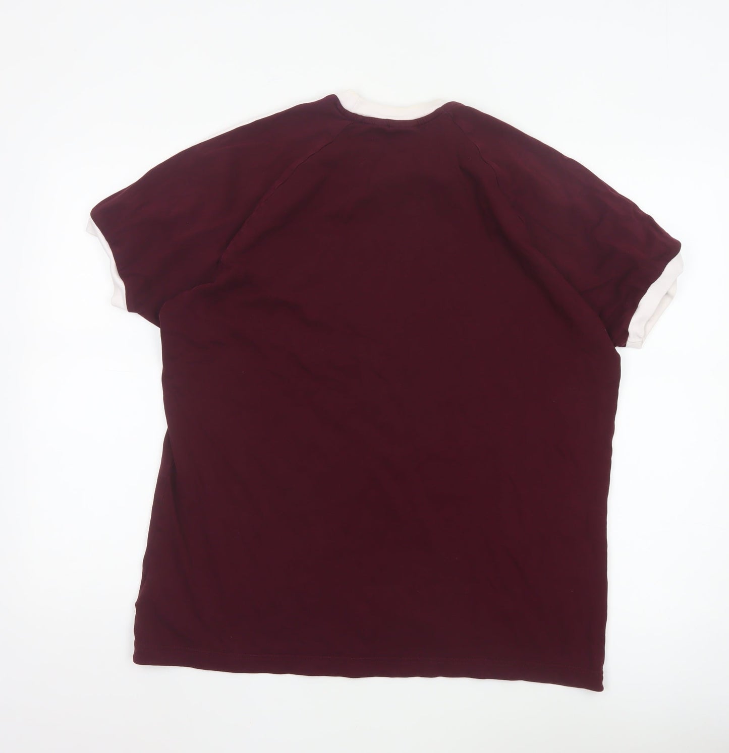 Adidas Men's Red XL Retro Sports Crew Neck T-Shirt