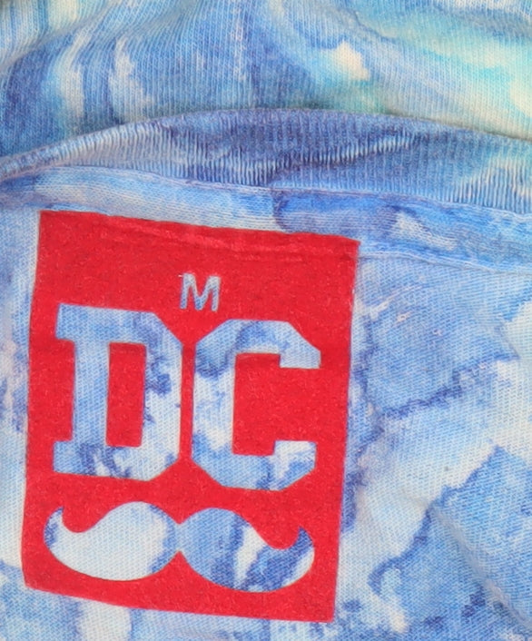 Dope Chef Men's Blue Tie-Dye Regular Fit Cotton T-Shirt M