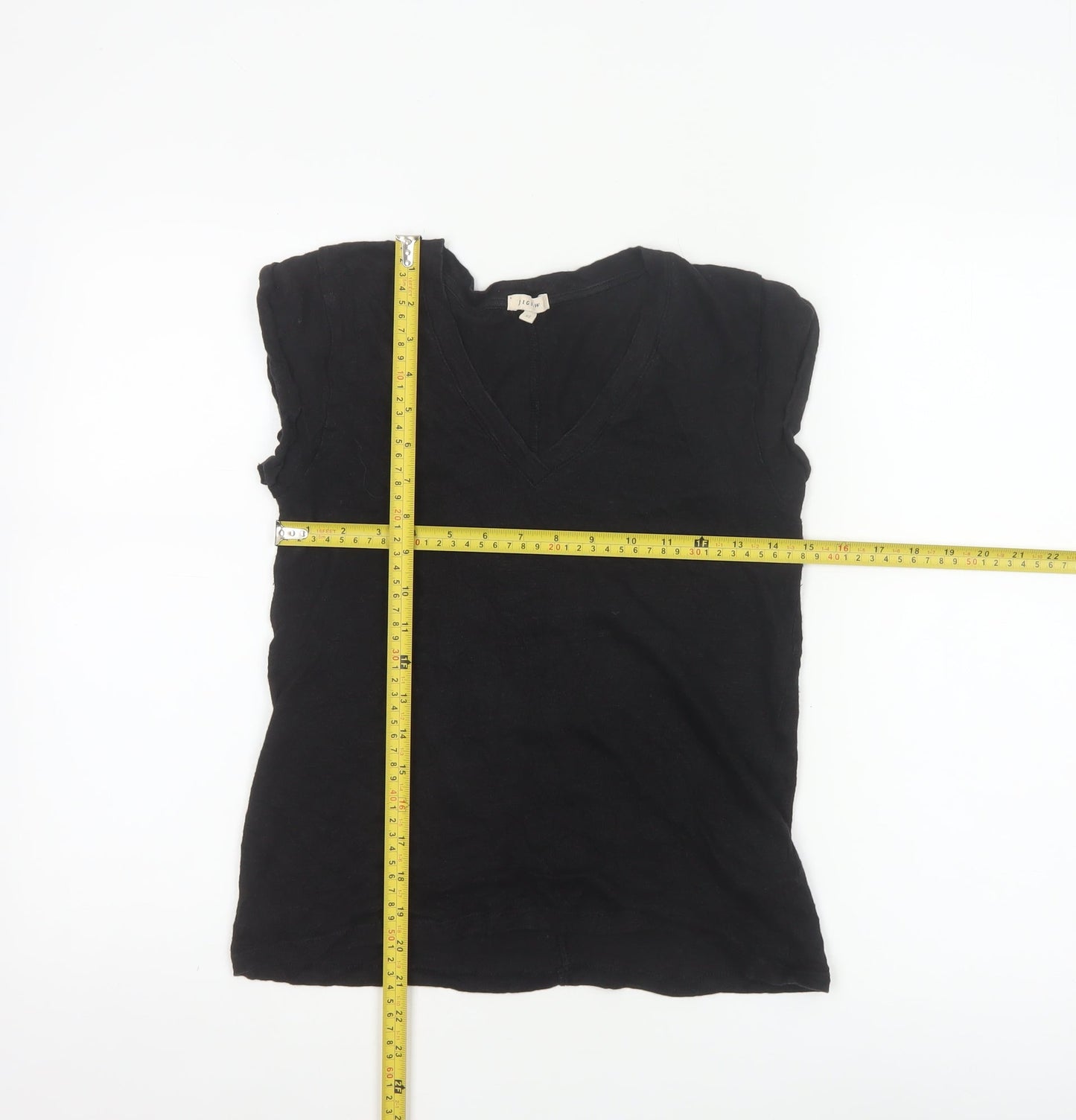 Jigsaw Women's Black Linen V-Neck Sleeveless T-Shirt XS