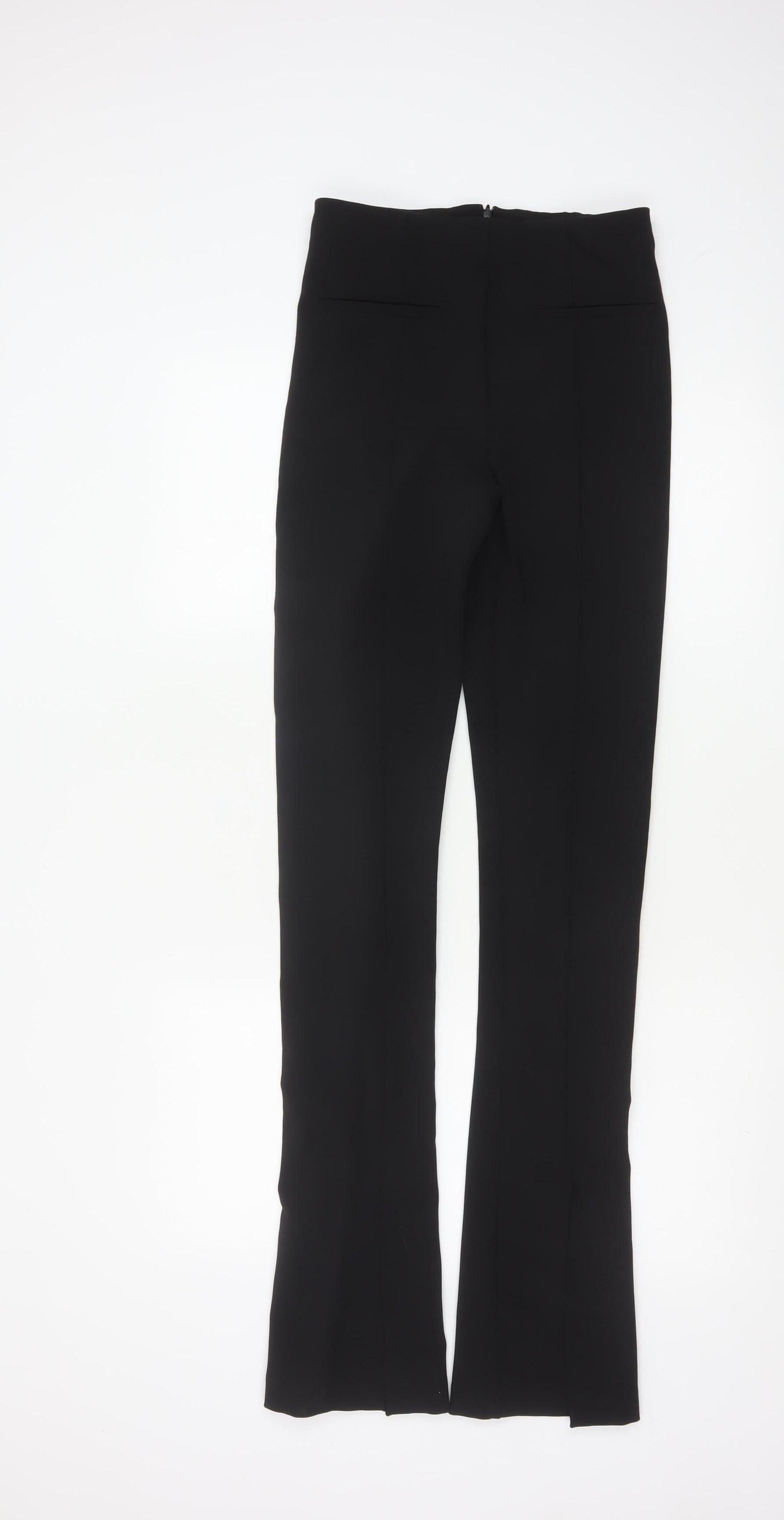 Zara Women’s Black XS Flared Trousers Polyester Blend Workwear