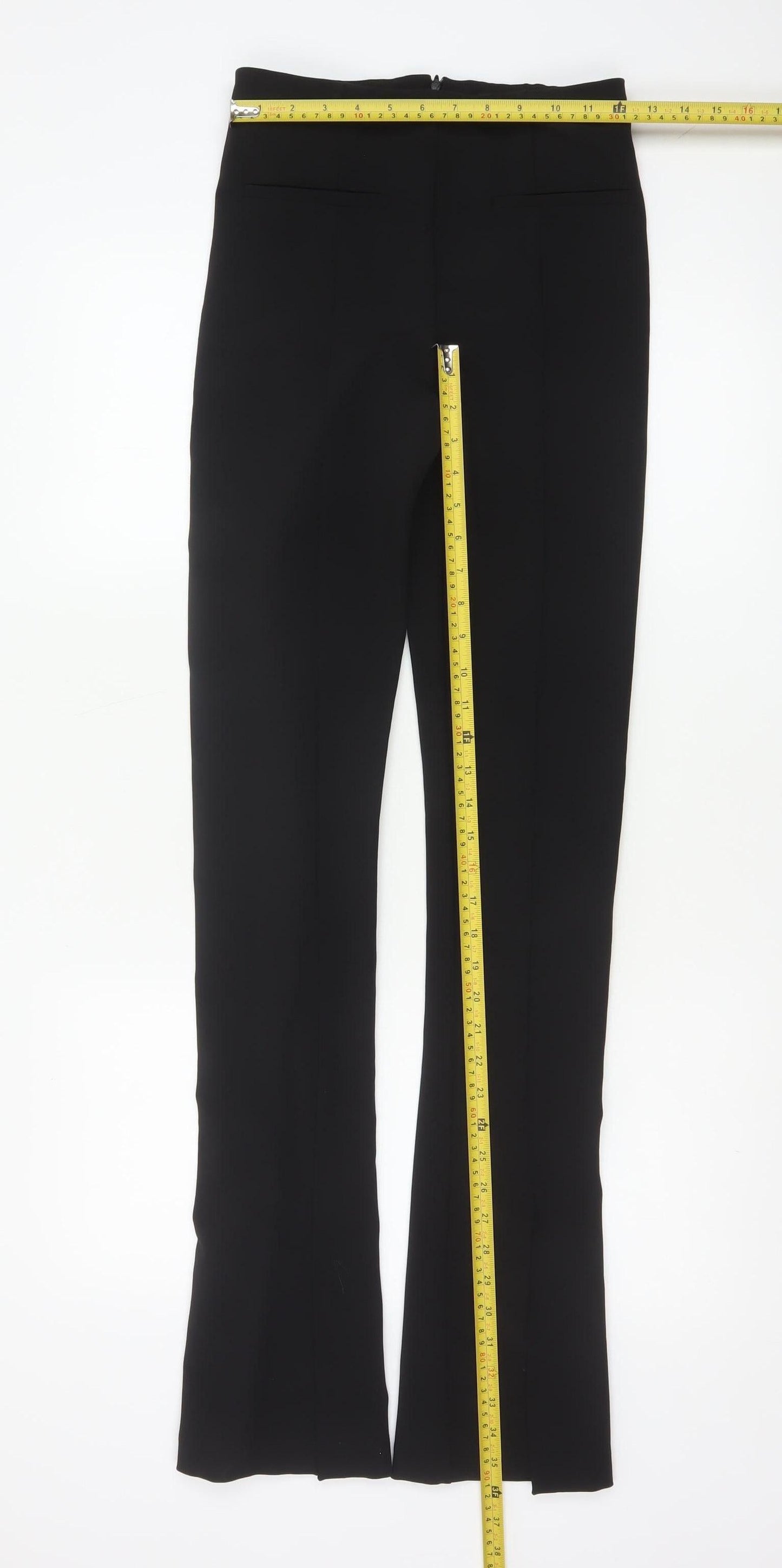 Zara Women’s Black XS Flared Trousers Polyester Blend Workwear