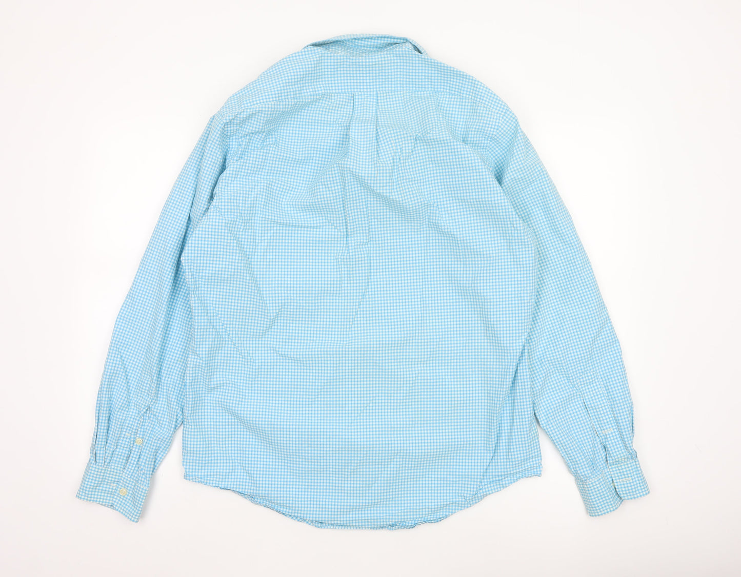 Ralph Lauren Men's Blue Check Button-Down Long Sleeve Shirt M