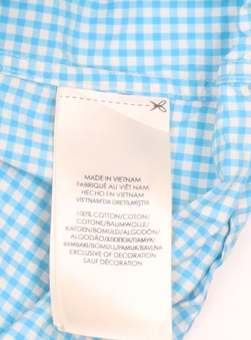 Ralph Lauren Men's Blue Check Button-Down Long Sleeve Shirt M