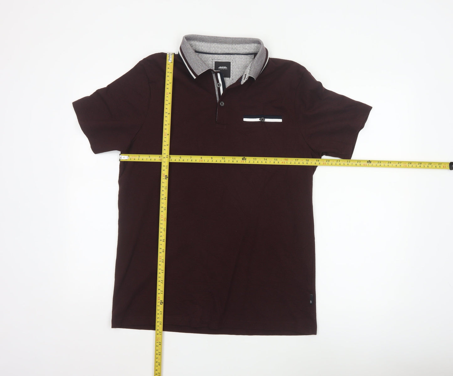 Burton Menswear London Men’s Brown Polo Shirt Size M Cotton Blend