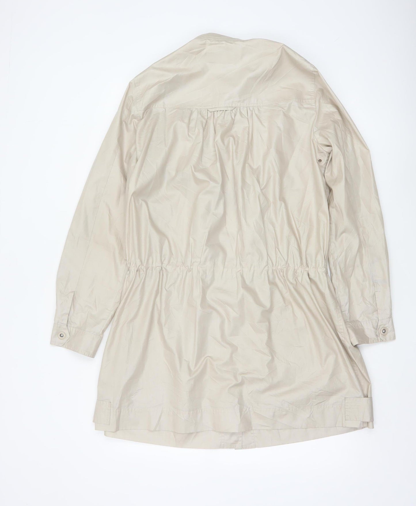 Jaeger Women's Beige Anorak Jacket UK 12 Lightweight Polyester