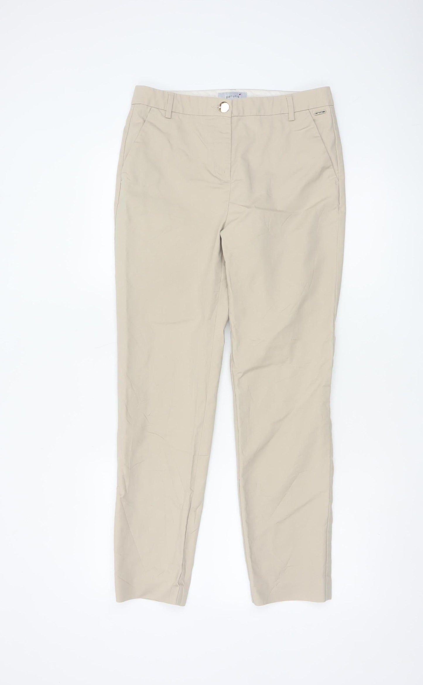 Marks and Spencer Per Una Beige Chino Trousers Women’s Size 10 Regular