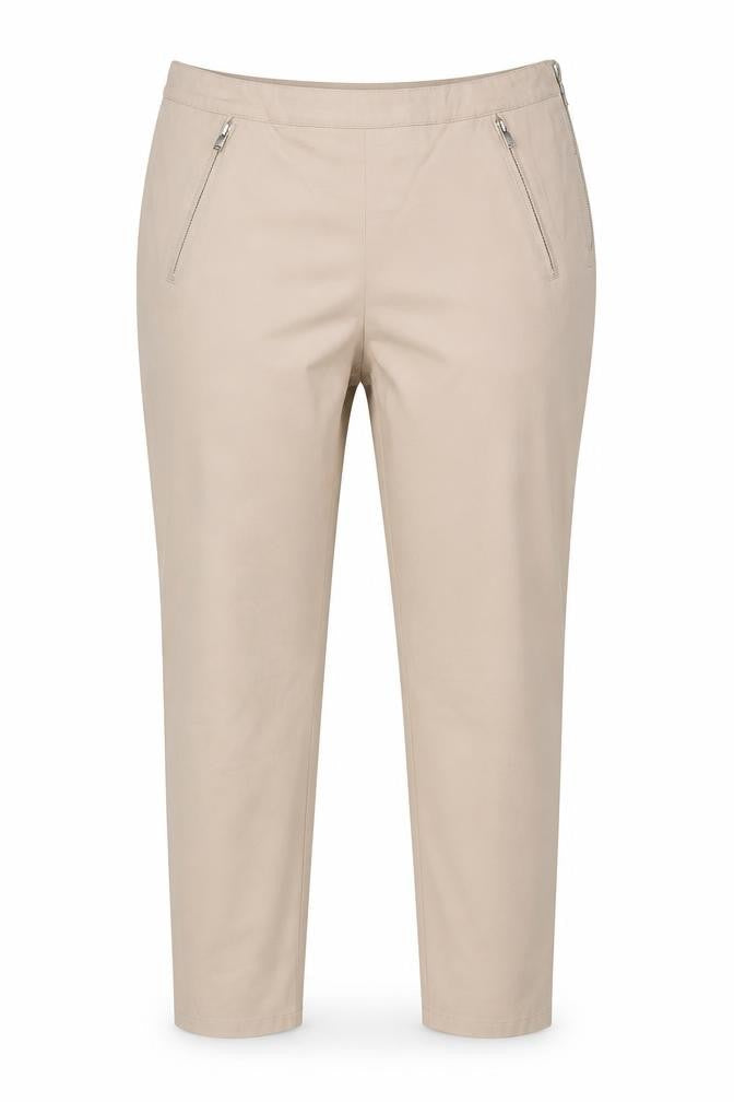 Marks and Spencer Women’s Beige Chino Trousers Size 16 Stretch Comfort