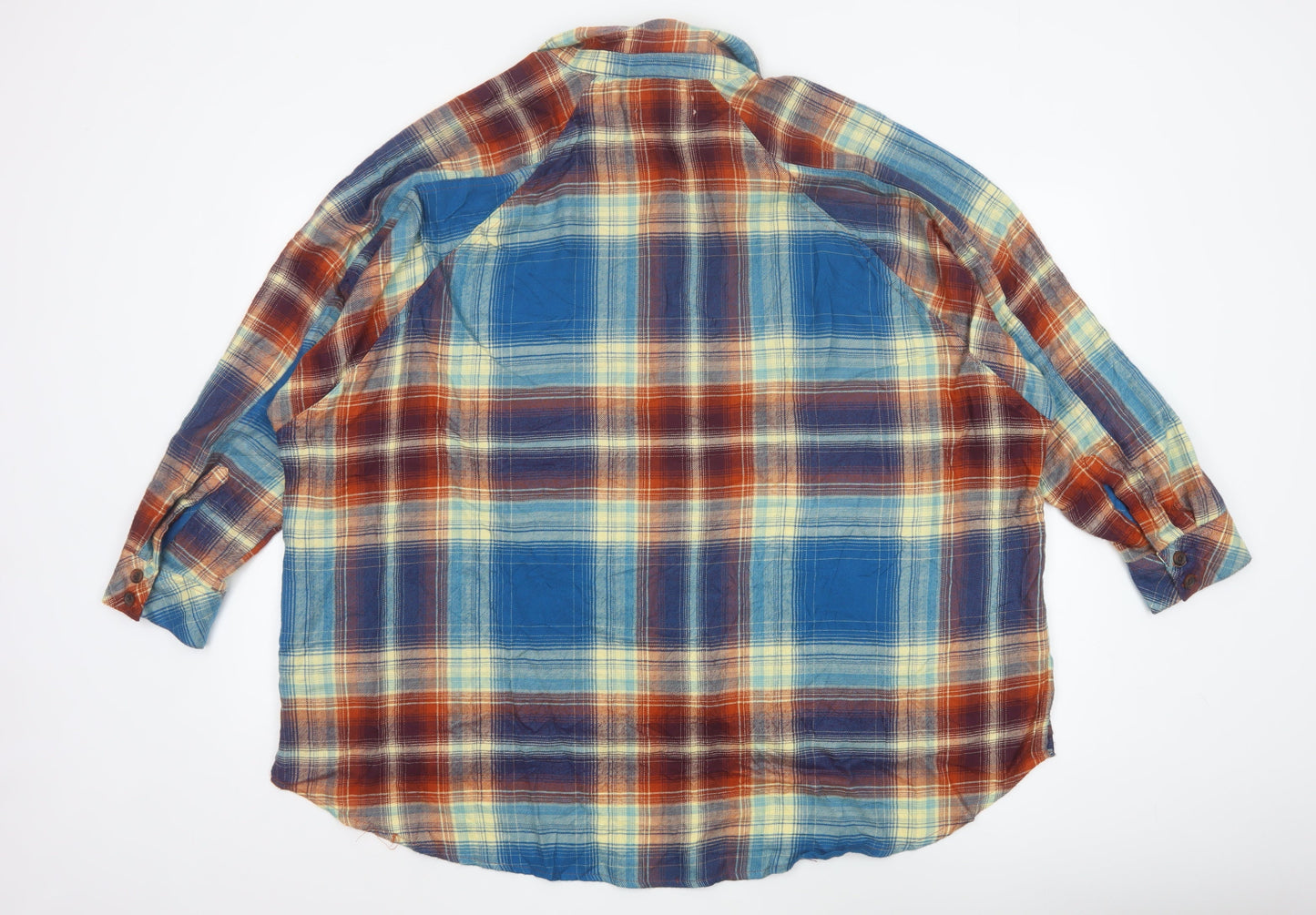 Urban Outfitters Women's Multicoloured Plaid Long Sleeve Tunic Shirt L