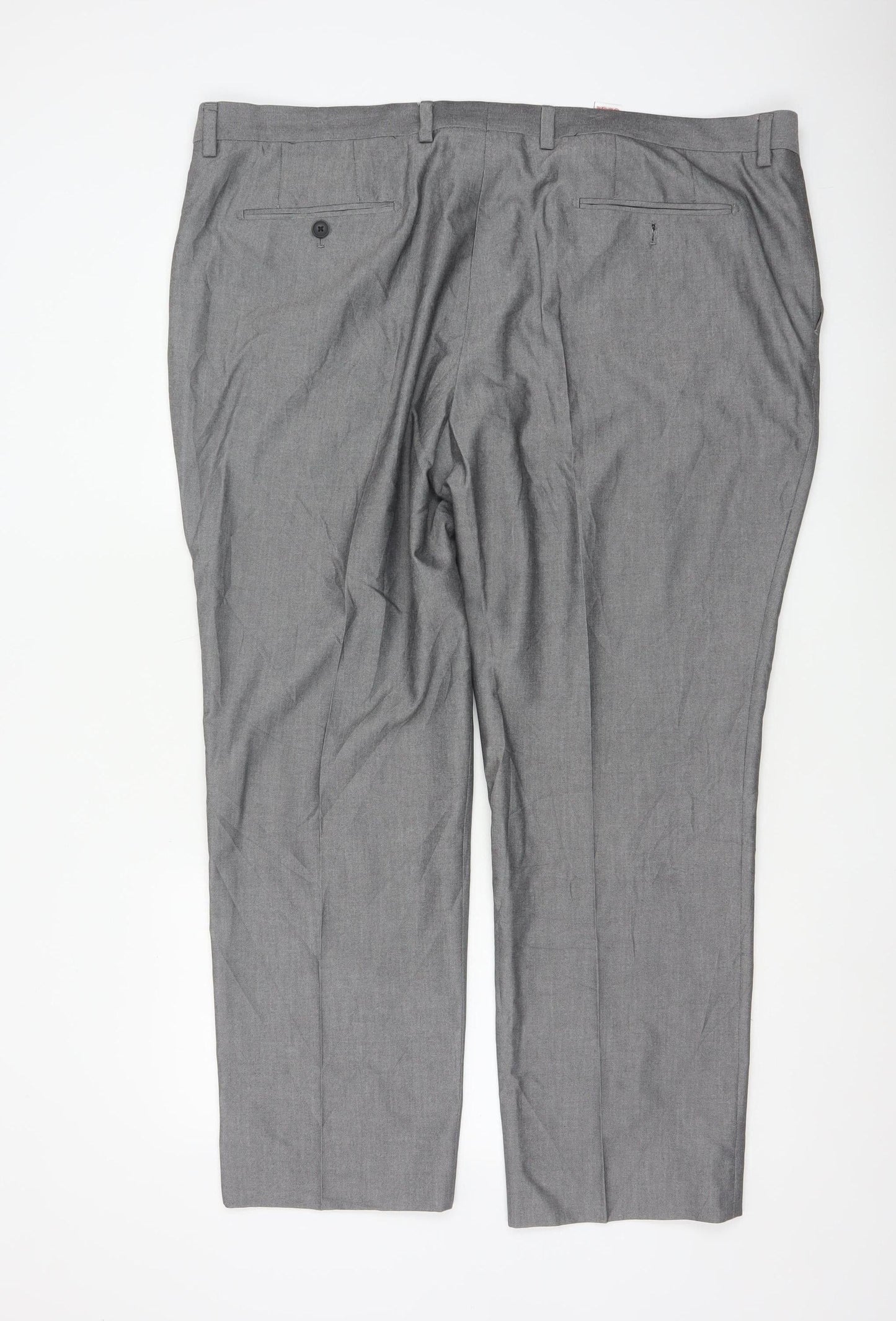 Next Men's Grey Regular Fit Dress Pants 44W 31L Formal Trousers