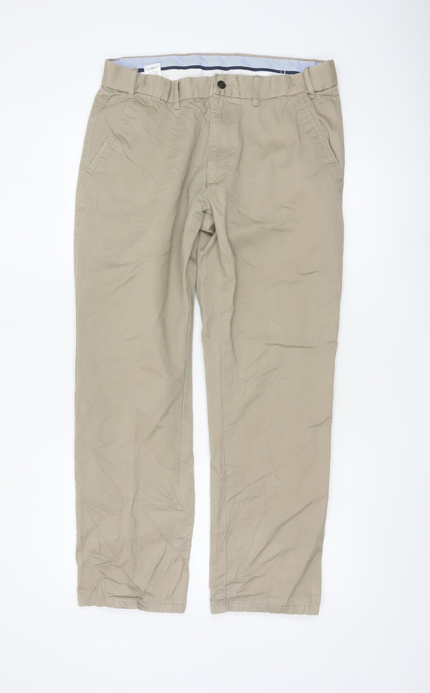 Skopes Mens Beige Chino Trousers 34R Cotton Straight Fit