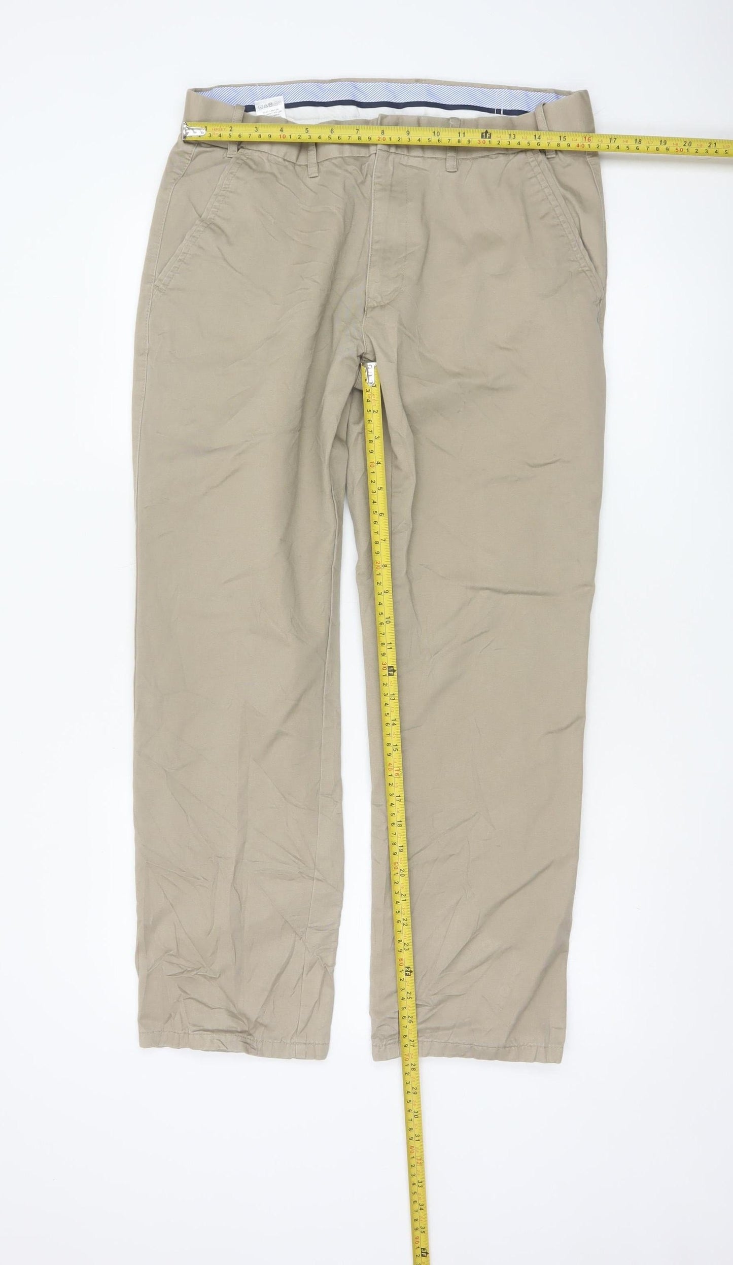 Skopes Mens Beige Chino Trousers 34R Cotton Straight Fit