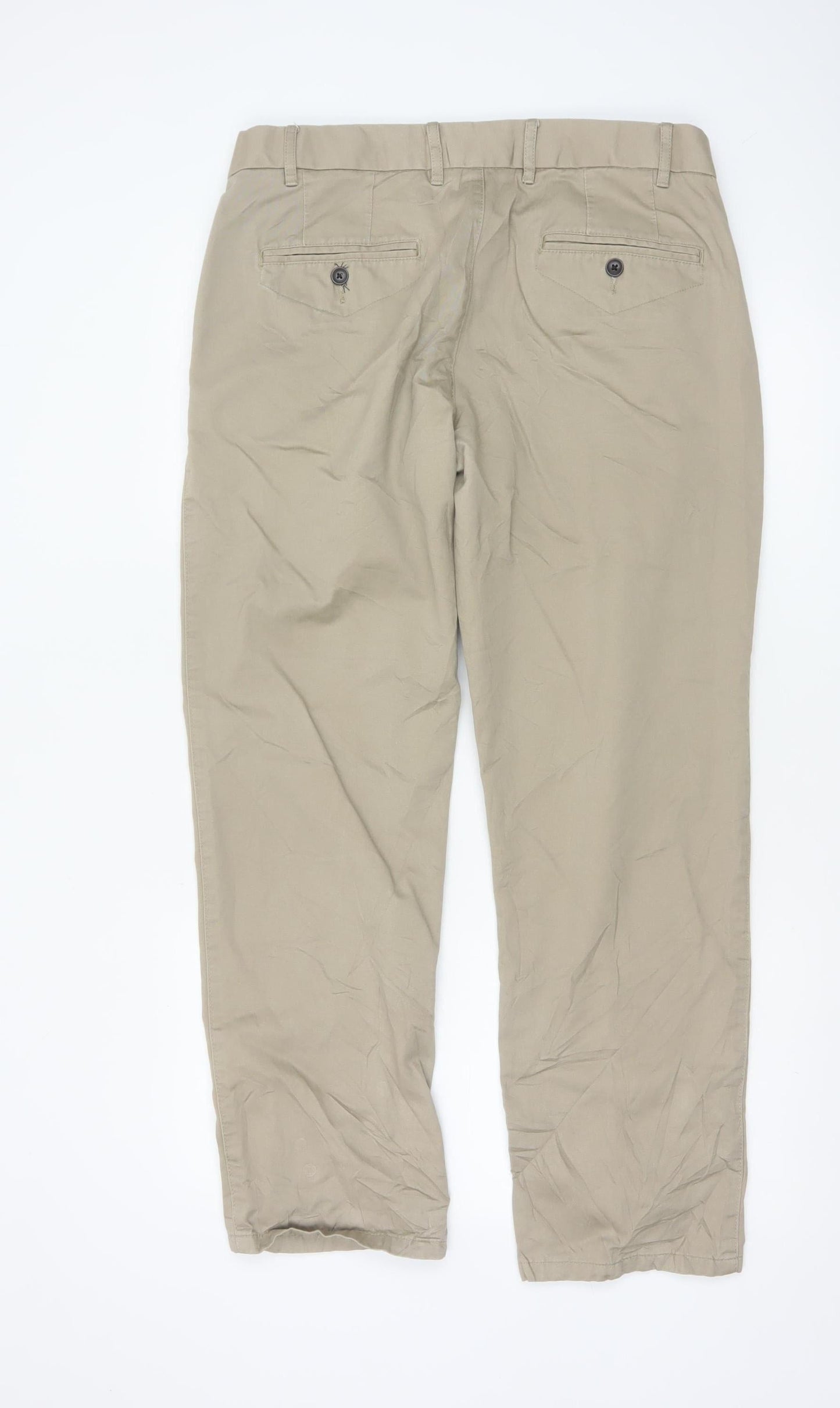 Skopes Mens Beige Chino Trousers 34R Cotton Straight Fit