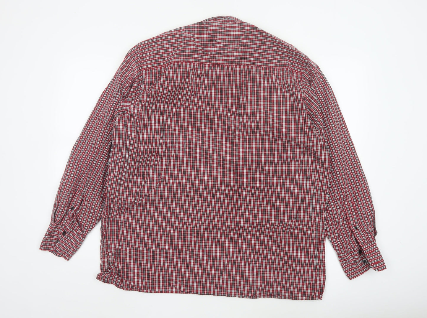 Next Men's Red Check Long Sleeve Button-Up Shirt Size L