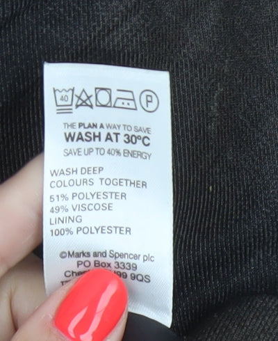 Marks and Spencer Women’s Brown Check A-Line Knee Length Skirt Size 14