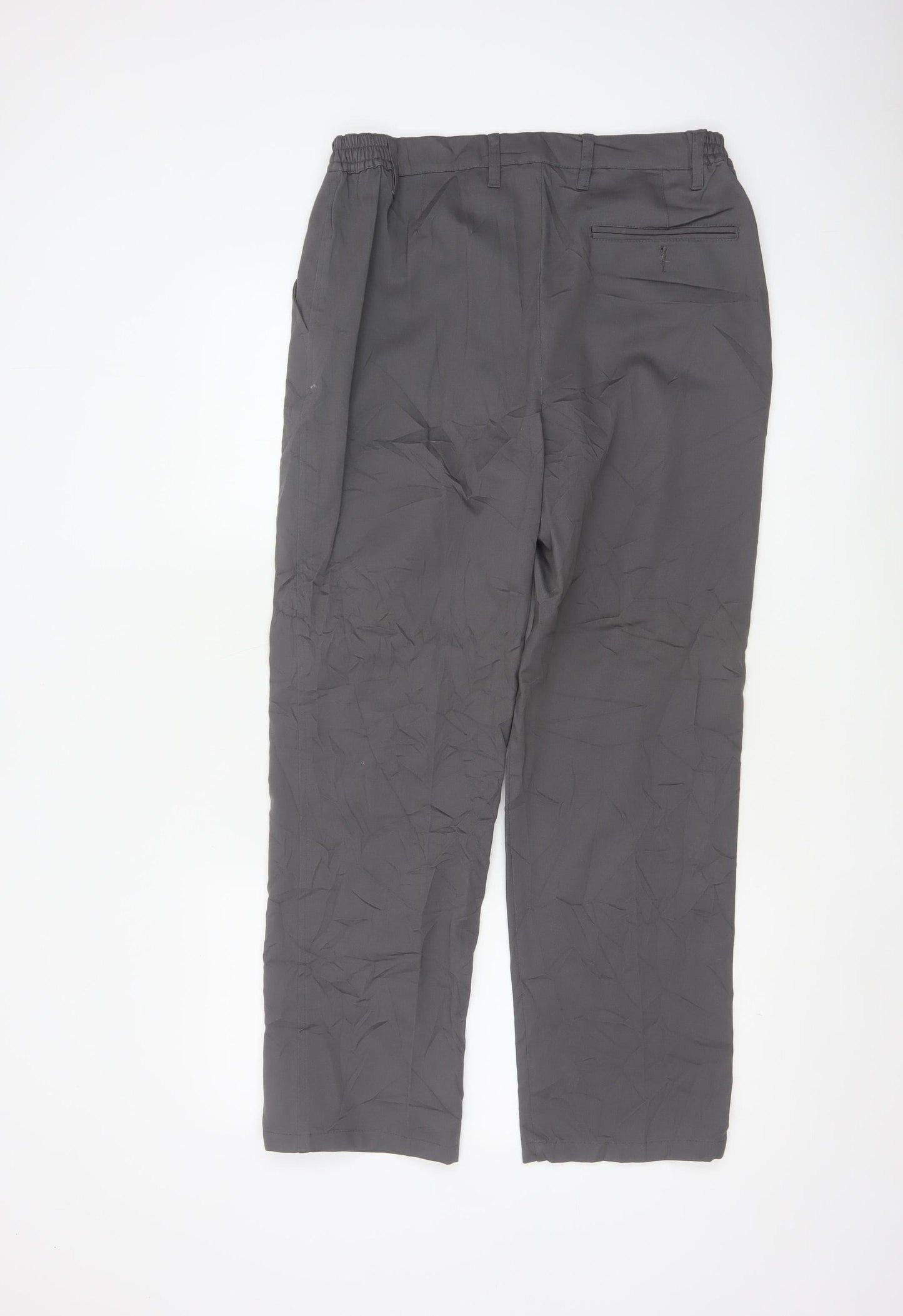Chums Men's Grey Cotton Chino Trousers 32W 29L Regular Fit