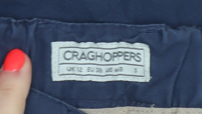 Craghoppers Women Blue Size 12 Cargo Trousers Polyester Blend