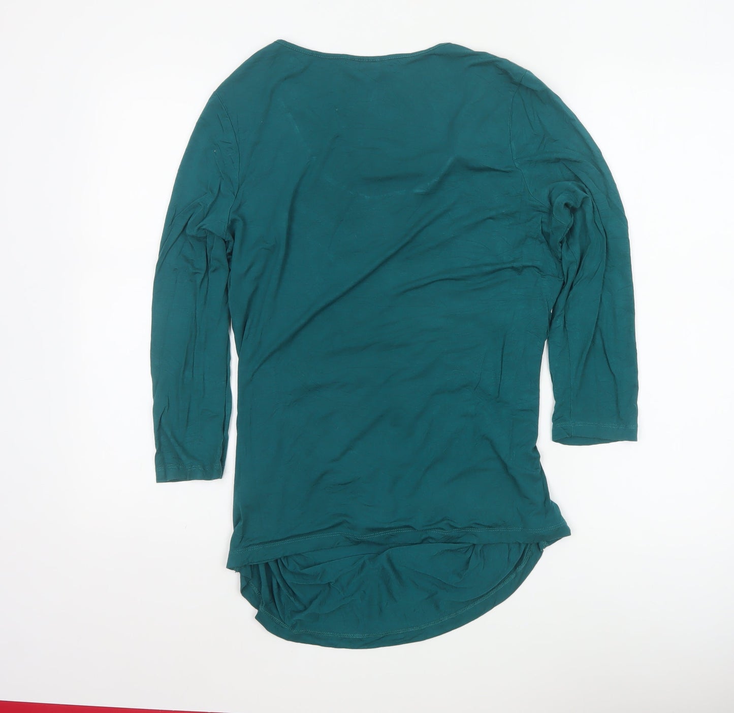 Linea Women’s Green Tunic Stretch Jersey Top L 3/4 Sleeve