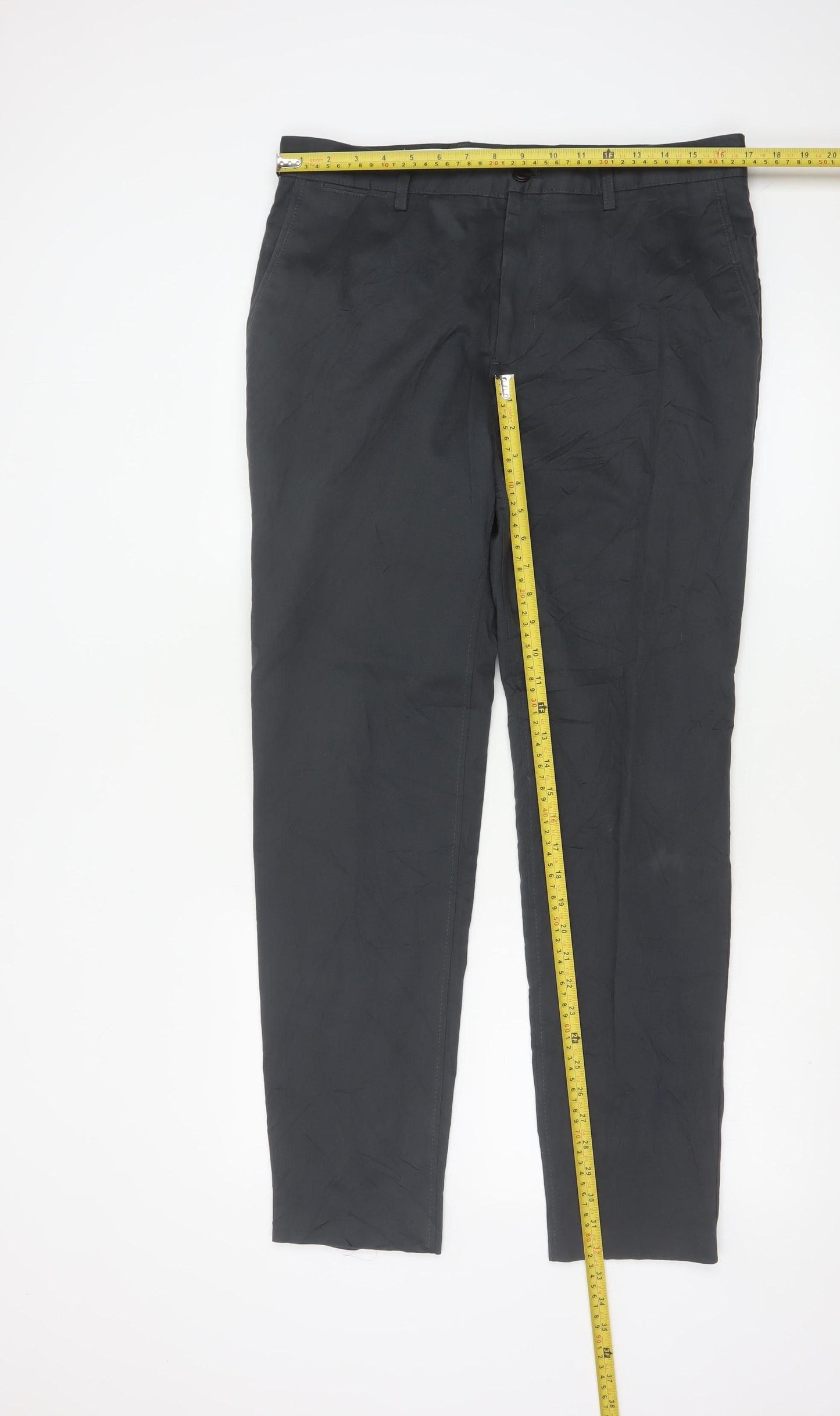 ZARA Men's Black Slim Fit Chino Trousers Size 32 Regular