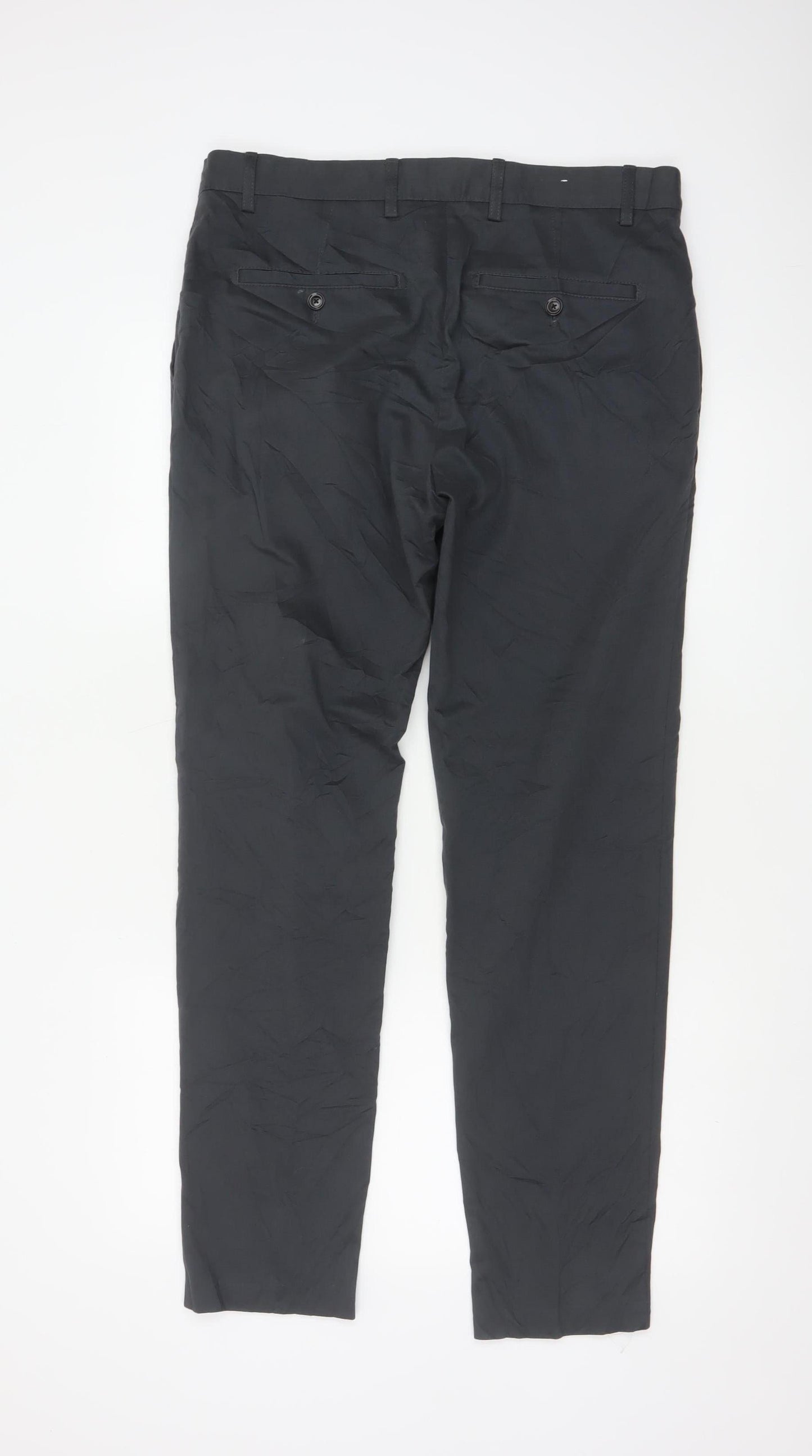 ZARA Men's Black Slim Fit Chino Trousers Size 32 Regular