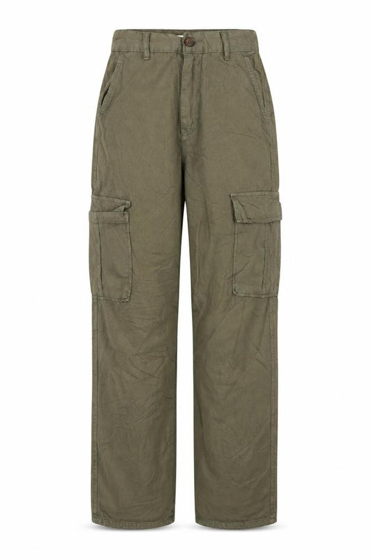 Stradivarius Womens Green Cargo Trousers Size 4 Cotton Twill Pants