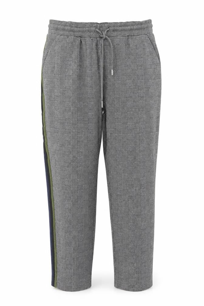 Maeve Anthropologie Women's Grey Check Jogger Trousers L
