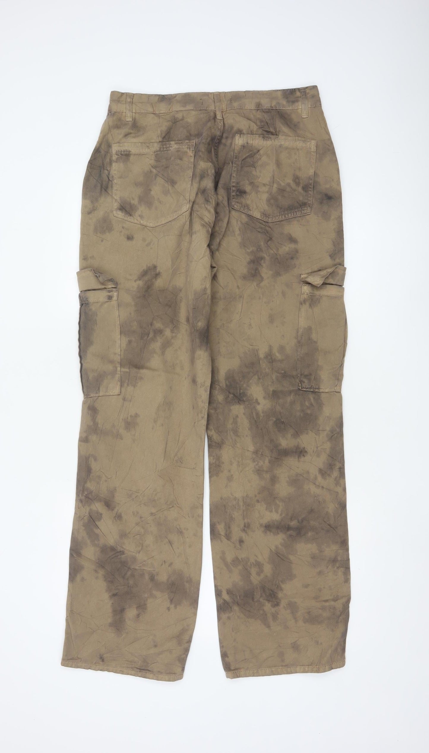 STR Women’s Beige Cargo Trousers Size 16 Cotton Utility Style